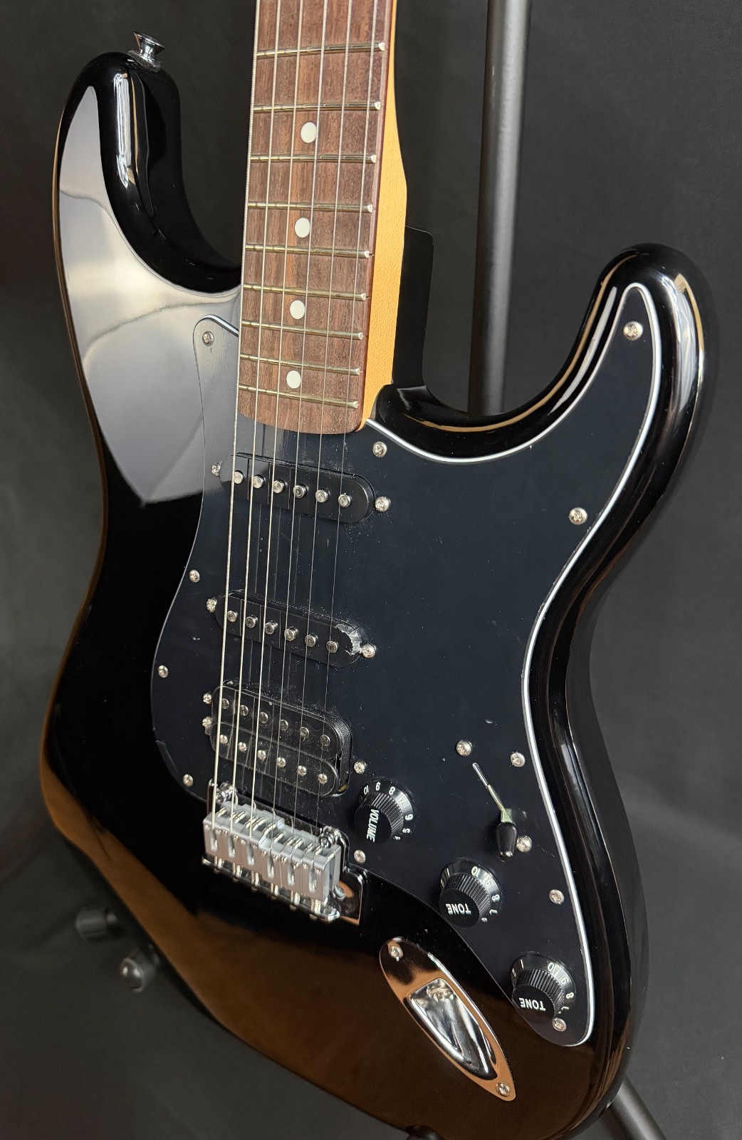 Fender Standard Stratocaster HSS Electric Guitar Gloss Black Finish (386)