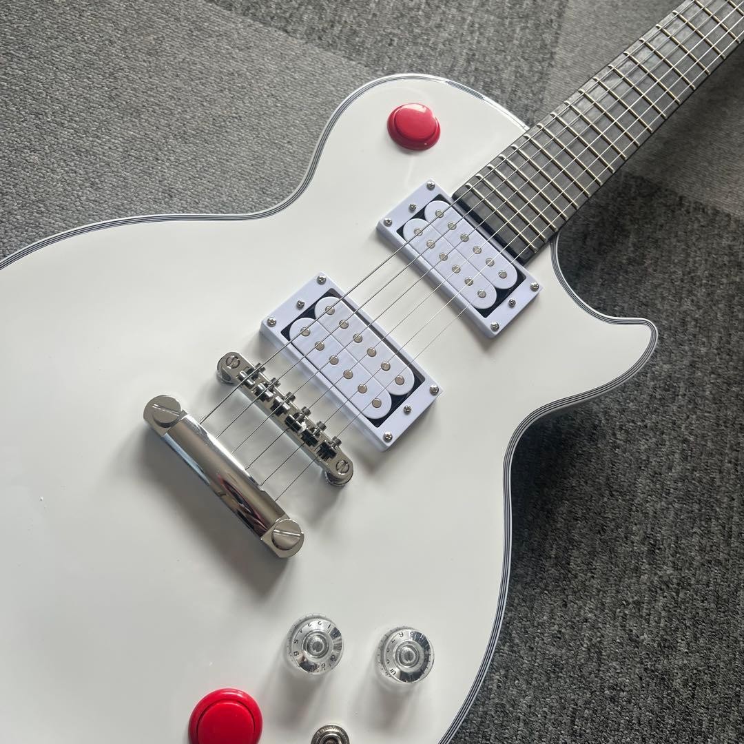 White Les Paul Buckethead Signature Type Kill Switch Guitar USED