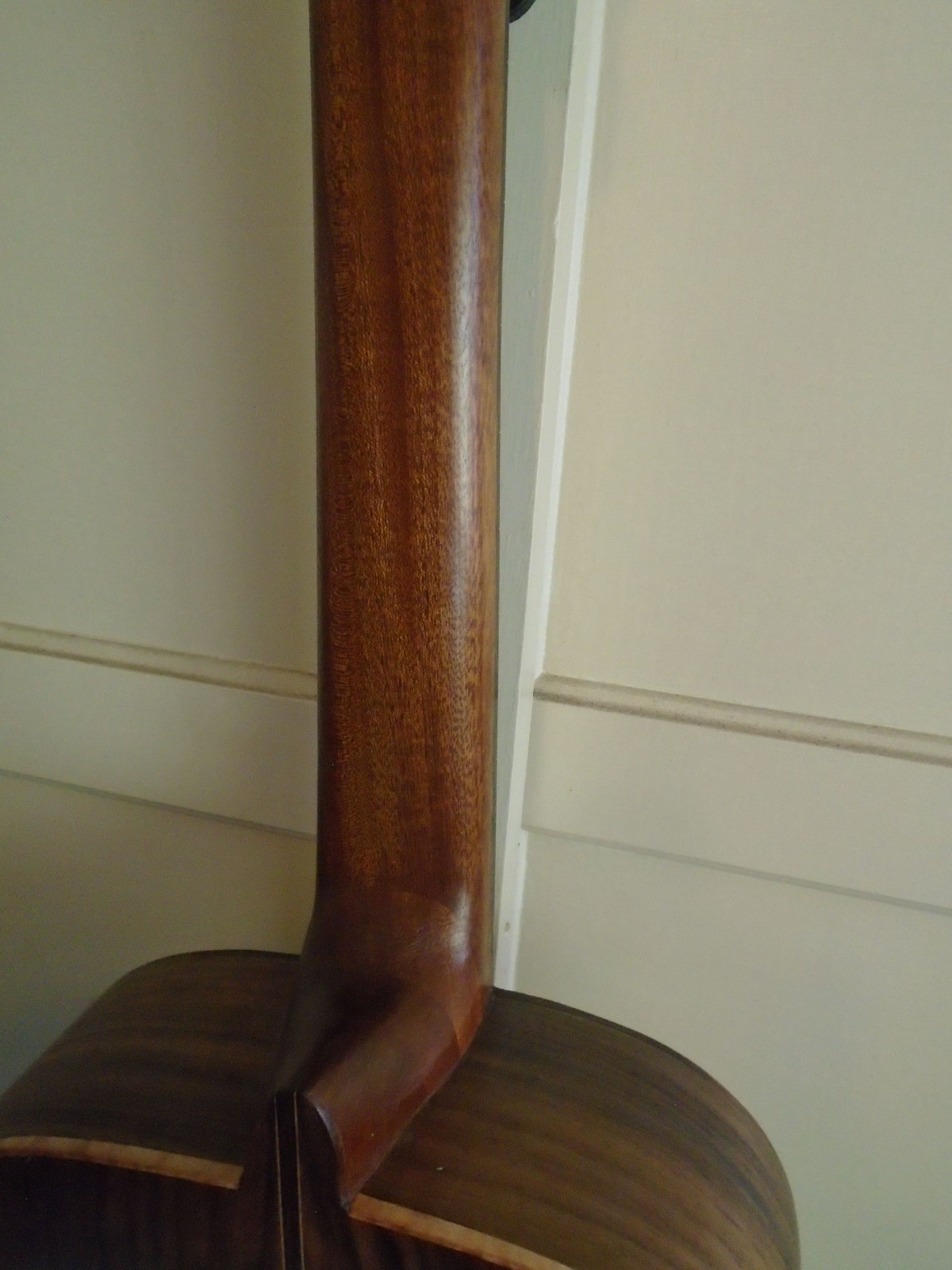 Solid wood, amateur luthier made guitar