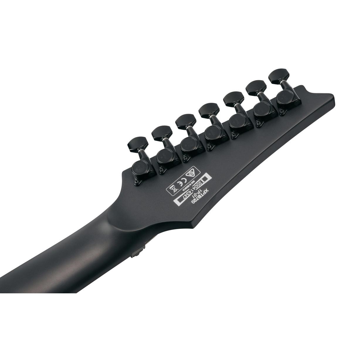 Ibanez Iron Label Xiphos Series XPTB720 7-String Electric Guitar, Black Flat