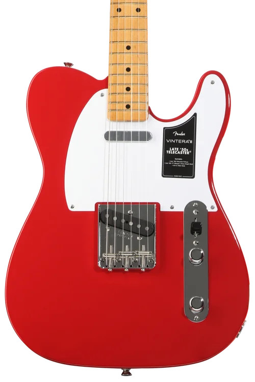 Fender Vintera III Late ’50s Telecaster Electric Guitar – Dakota Red, Alder Body