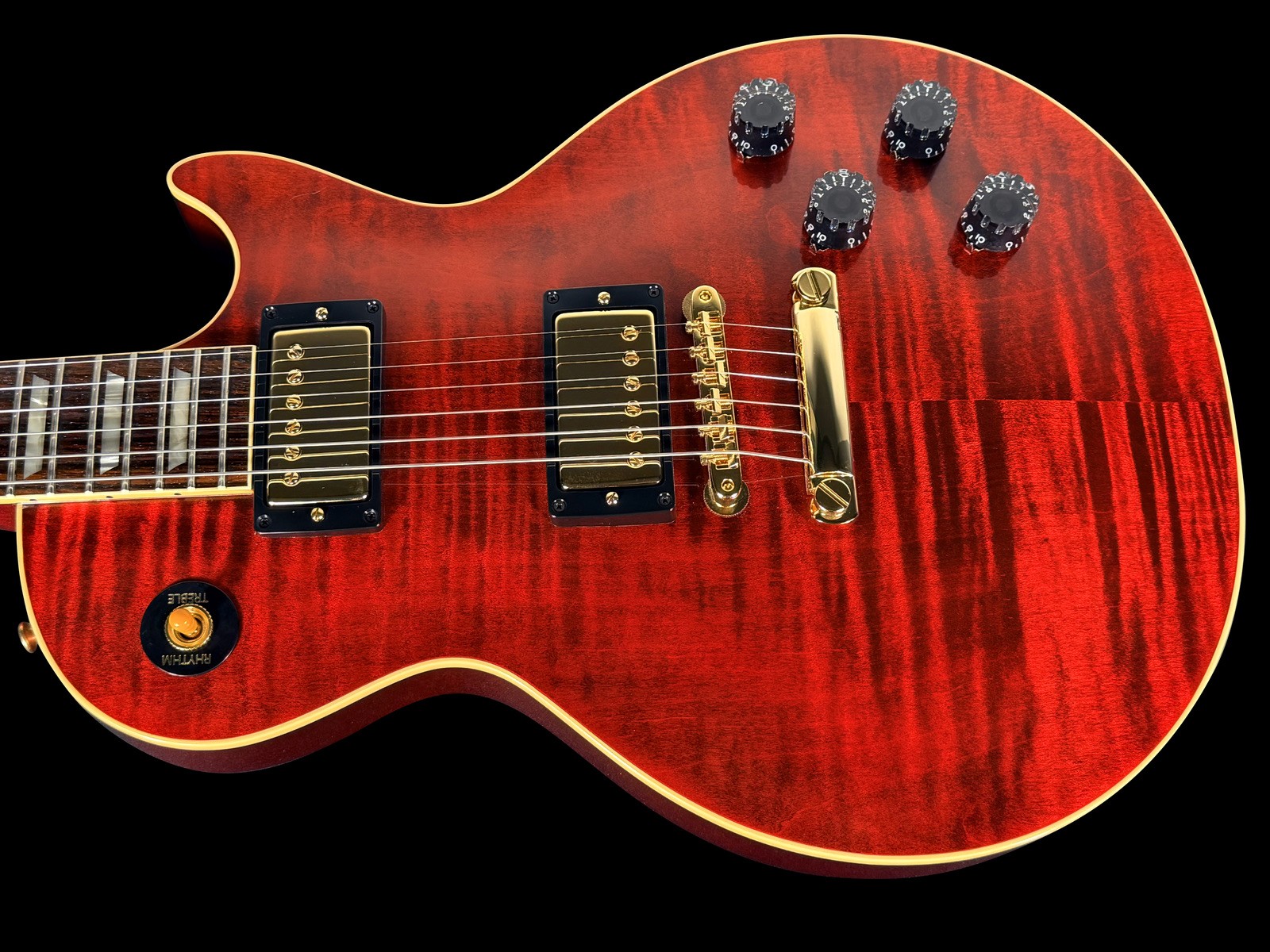 2026 GIBSON LES PAUL ’59 CUSTOM SHOP CHAMBERED 1959 FLAME TOP ~ CANDY RED TIGER