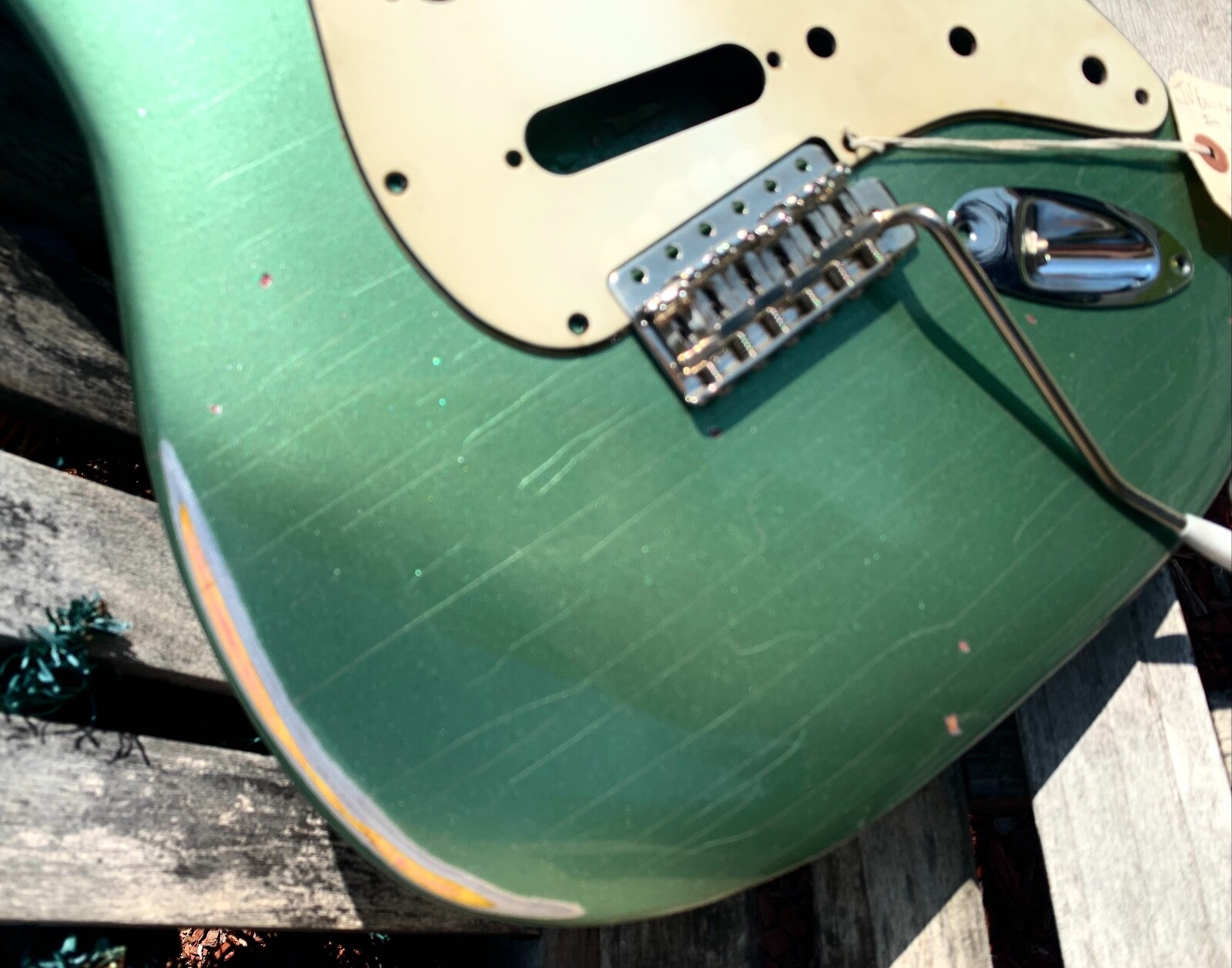 STRAT BODY RELIC 60s NitroThinSkinLacquer Pearl GREEN Met ORDER HERE JVGuitars