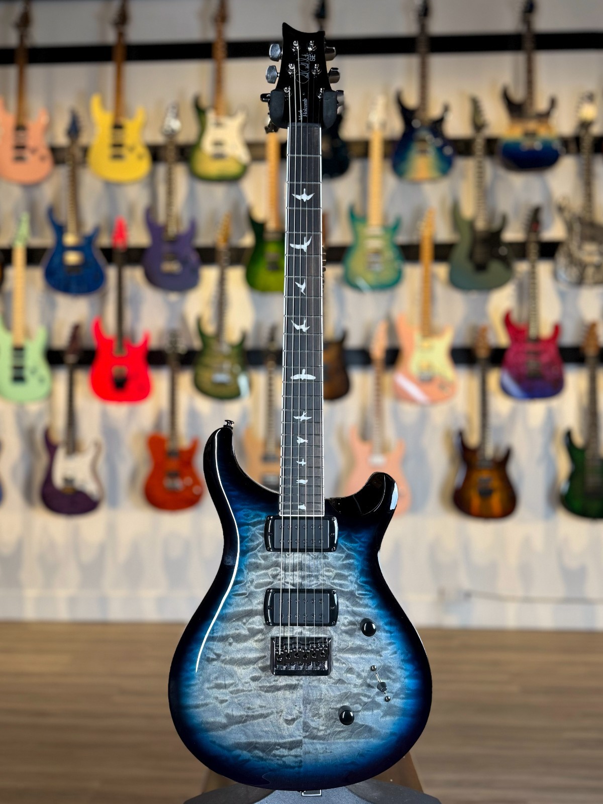 PRS SE Mark Holcomb – Holcomb Blue Burst – Quilt Maple