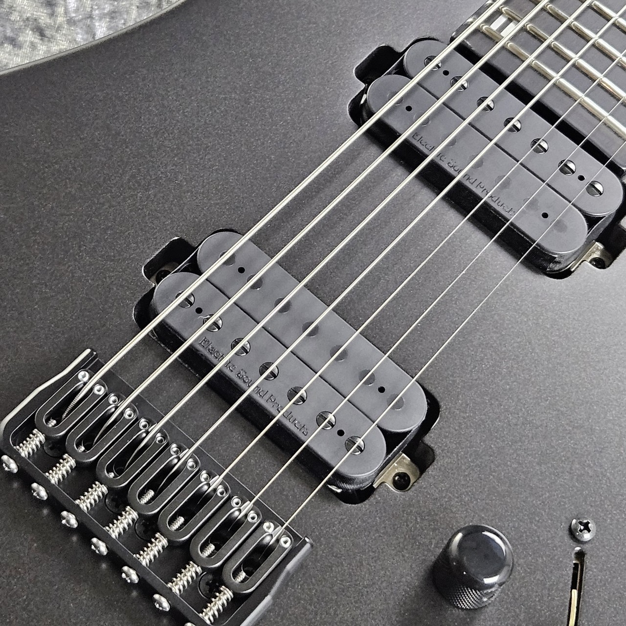 Edwards E-M-II-7 Metallic Black Satin Electric Guitar Used