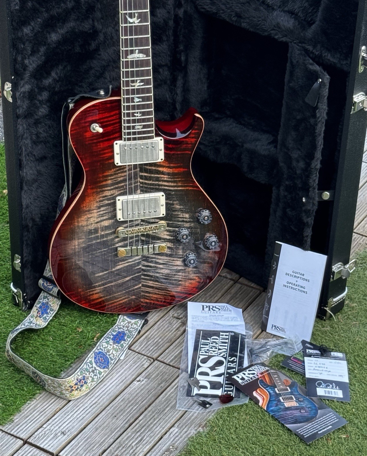 💥EXCELLENT💥PAUL REED SMITH McCarty 594 CHARCOAL CHERRY ELECTRIC GUITAR w/ CASE