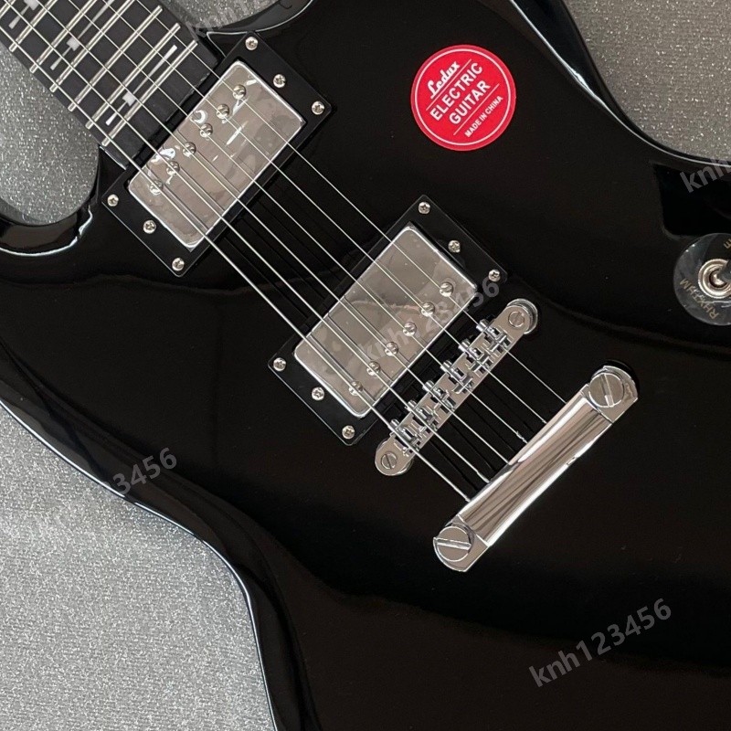 Electric Guitar Black Cross Fretboard Inlay Stainless Rounded Fret Edge HH