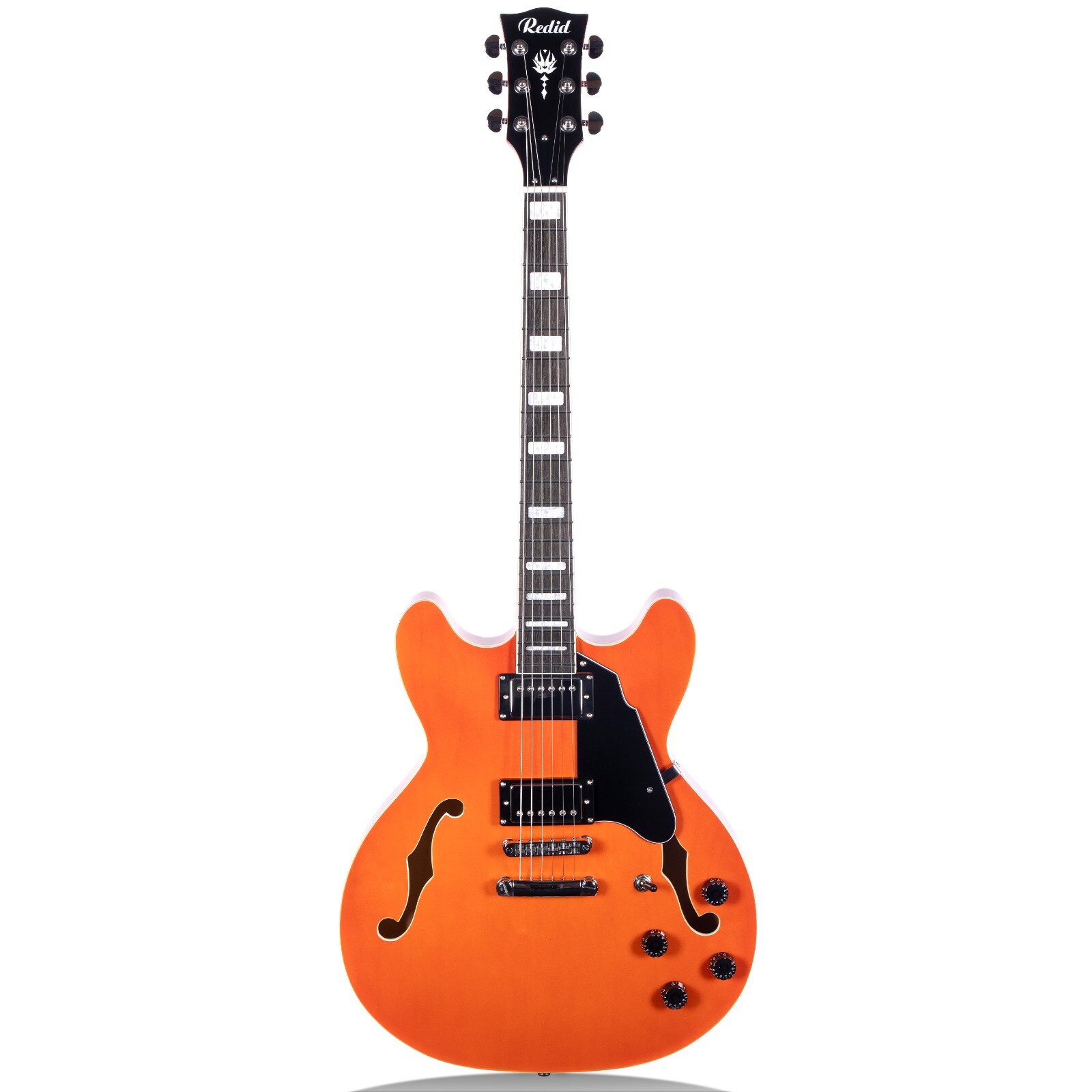 Redid Semi-Hollow Body Electric Guitar 335 Jazz with F-Hole 4