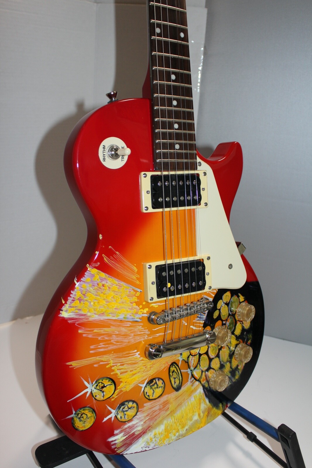 Hand Painted Epiphone Les Paul 100 Standart Sunburst Electric Guitar