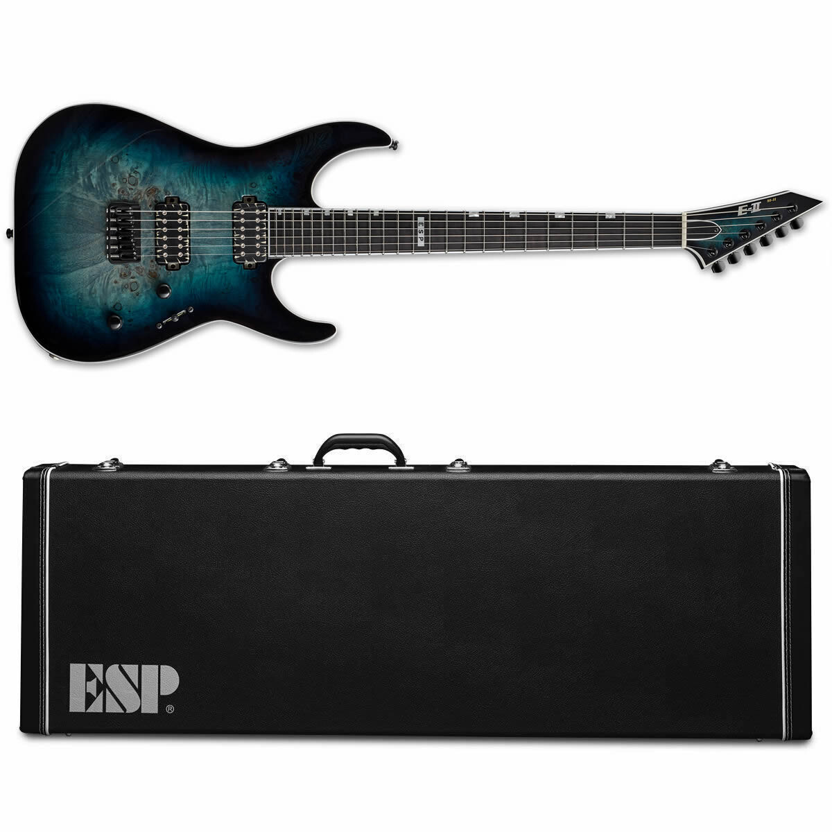 ESP E-II M-II HT BM Mercury Blue Burst with ESP Hard Case – Brand New – E2 Japan