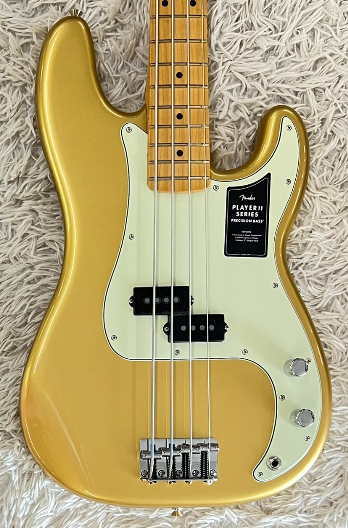 Fender 75th Anniversary Player II Precision Bass, Maple Fingerboard, Aztec Gold