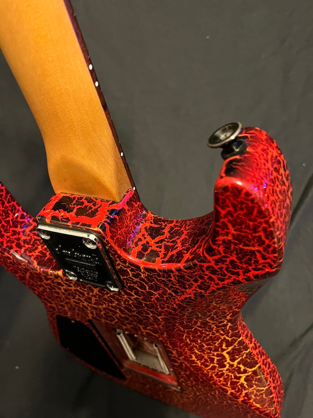 1988 Jackson USA Lava Fire Crackle Limited Edition Guitar Signed-Grover Jackson