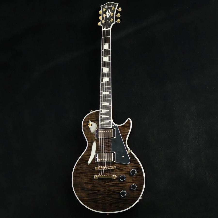 Bacchus DUKE-CTM-FM ST-BLK Black Les Paul type with gig bag electric guitar