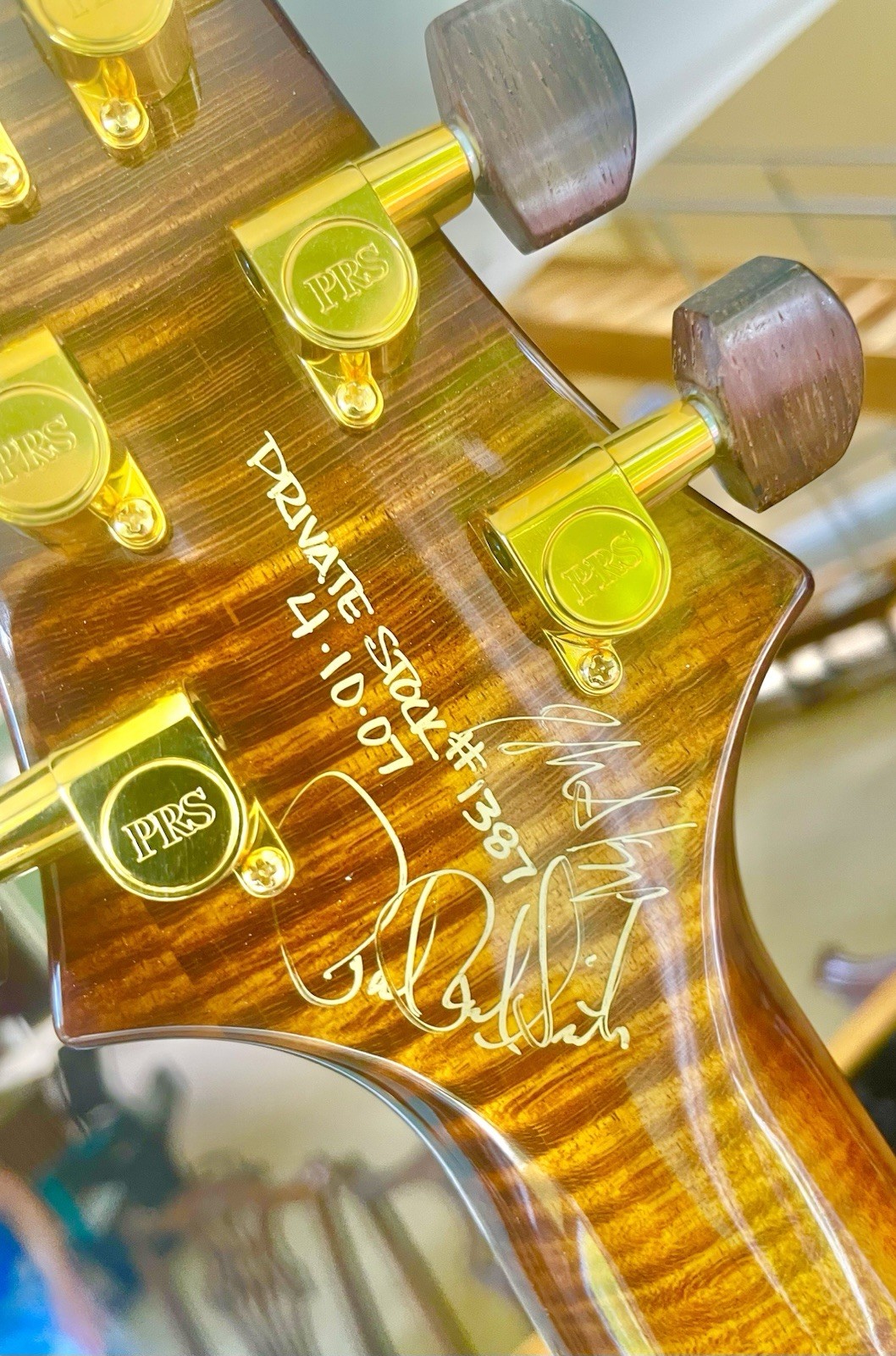 PRS 10th Anniversary Private Stock Amber Burst Custom Joe Knaggs One Piece Maple