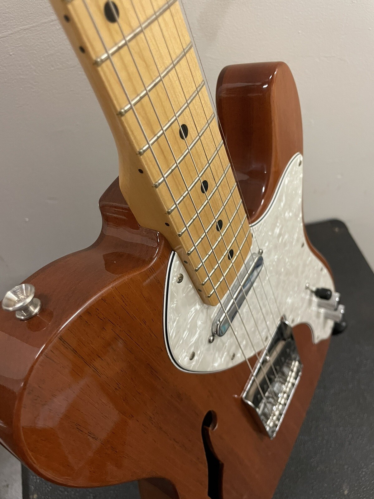 2000 Fender Mexico Telecaster Thinline 1969 Re-Issue Natural Mahogany Guitar