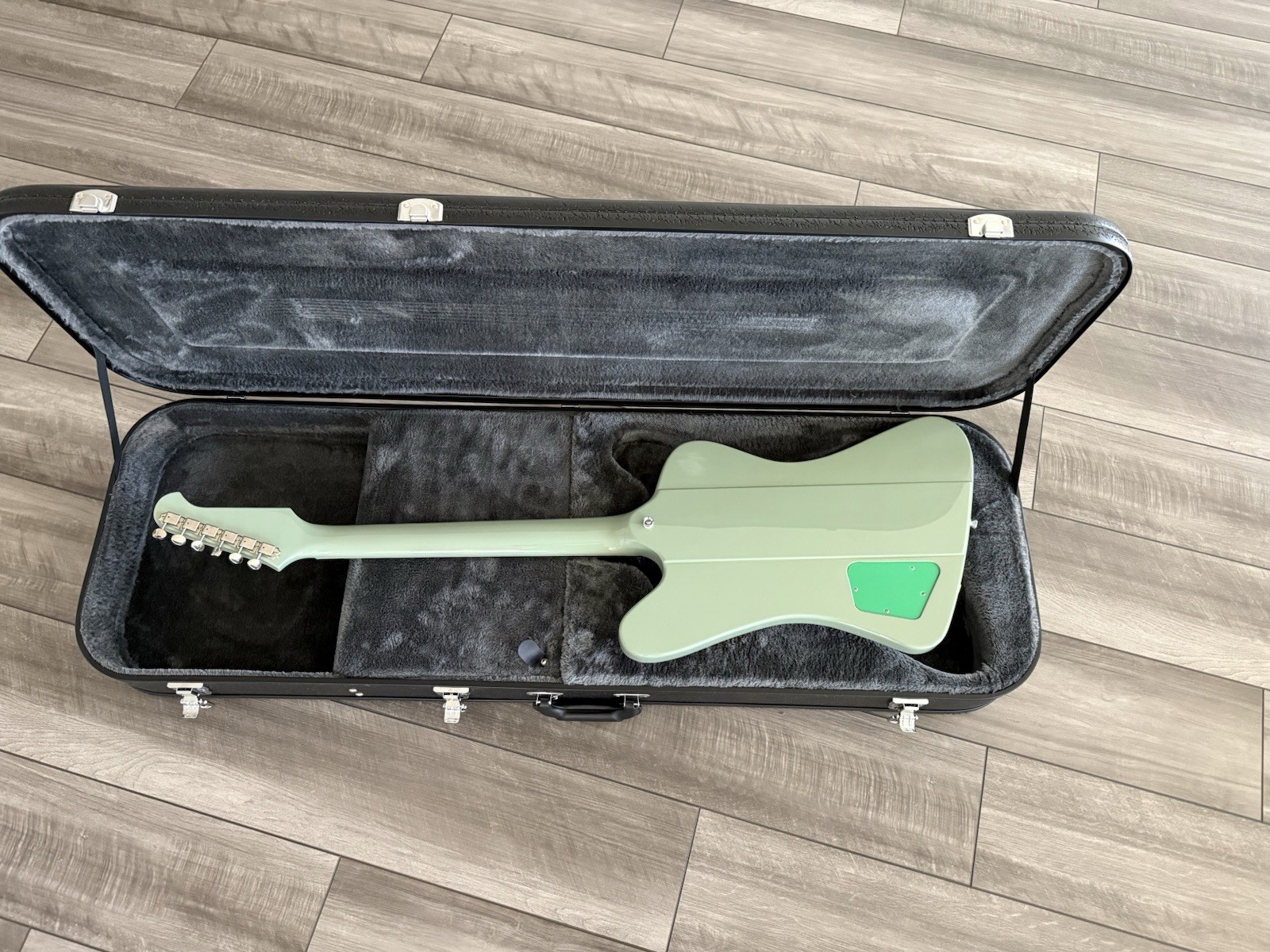 Chando Custom Made Firebird Style Electric Guitar With Case.