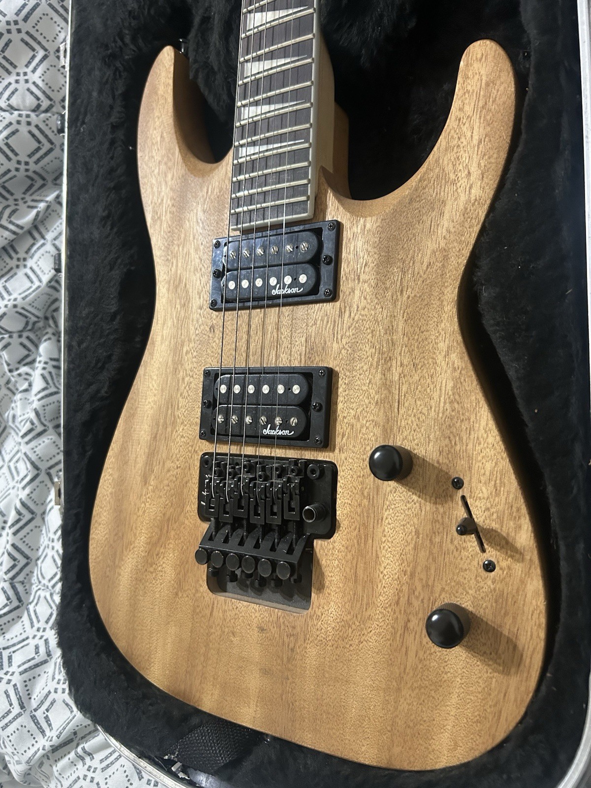 Jackson JS Dinky Arch Top JS32 DKA Electric Guitar Natural Oil W/ Hard Case