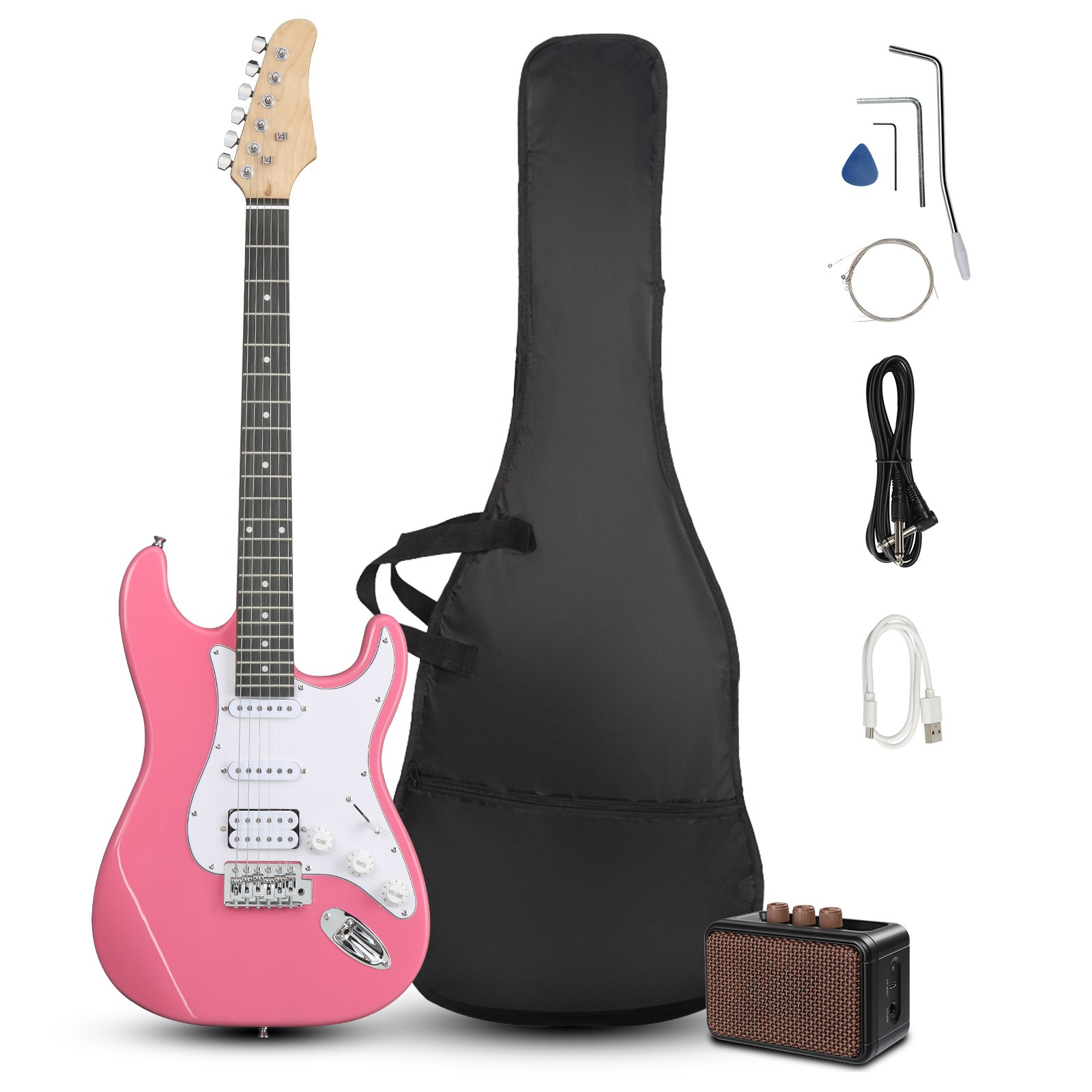 Ktaxon GST H-S-S Pickup Electric Guitar Kit with 5W AMP With Bag