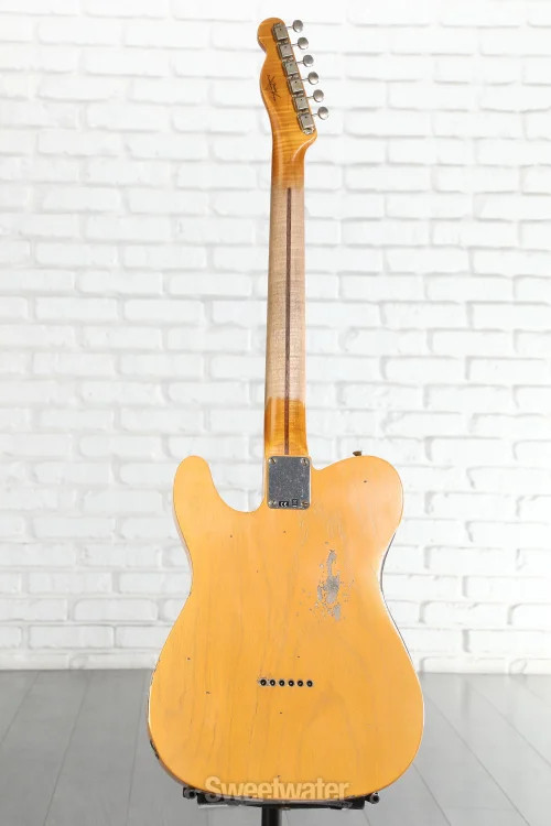 Fender Custom Shop 1951 Telecaster Relic Electric Guitar – Nocaster Blonde,