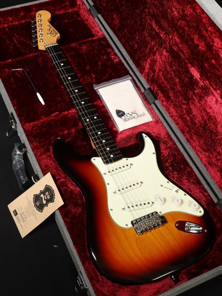 Crews Maniac Sound ST-64 Huge 3 Tone Sunburst Made in Japan 2022 ST Type Guitar