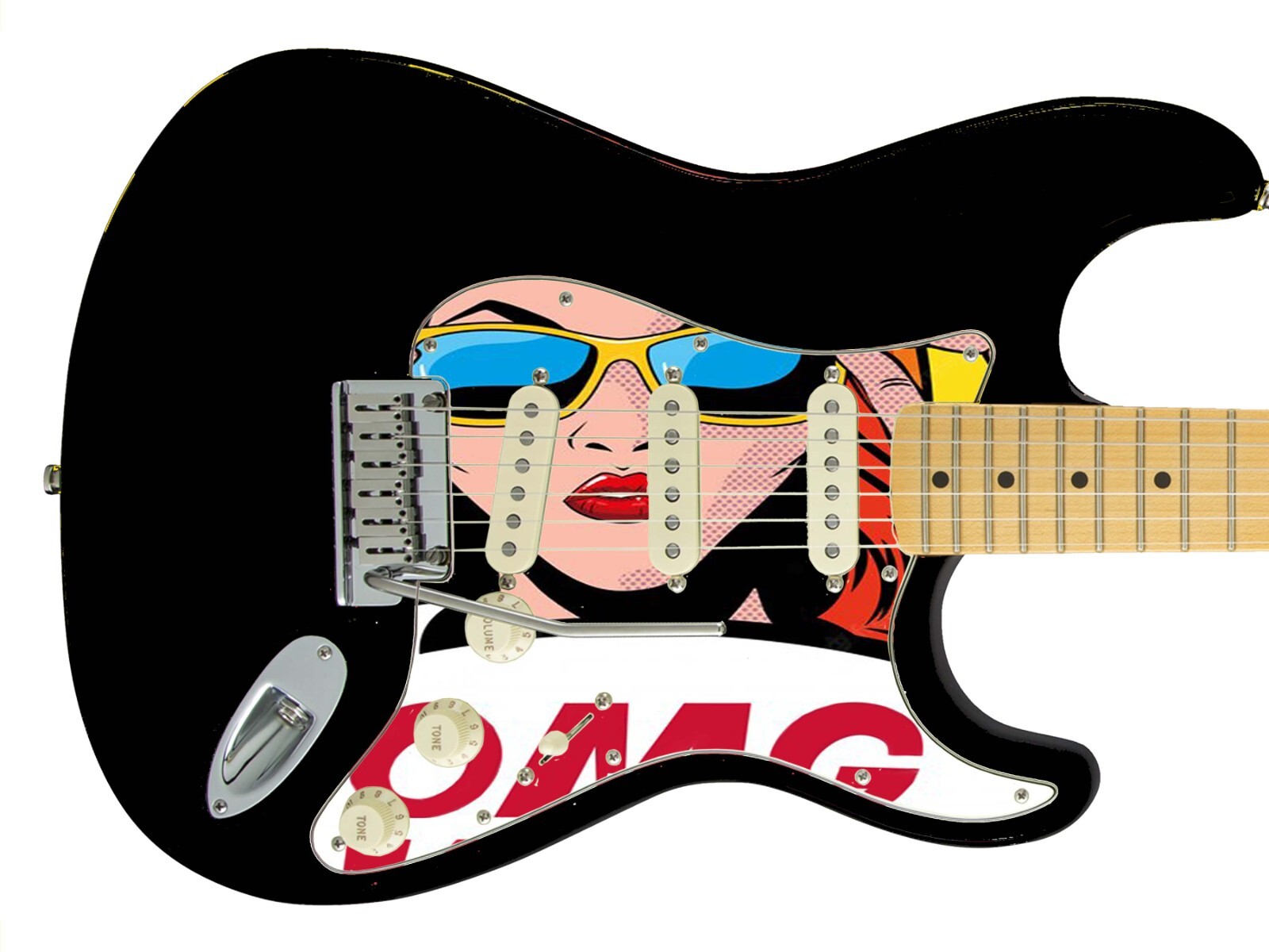 Guitar Skin Wrap Axe Re-Skin Pop Rock Molly Wannabe Groupie Girl – 1217