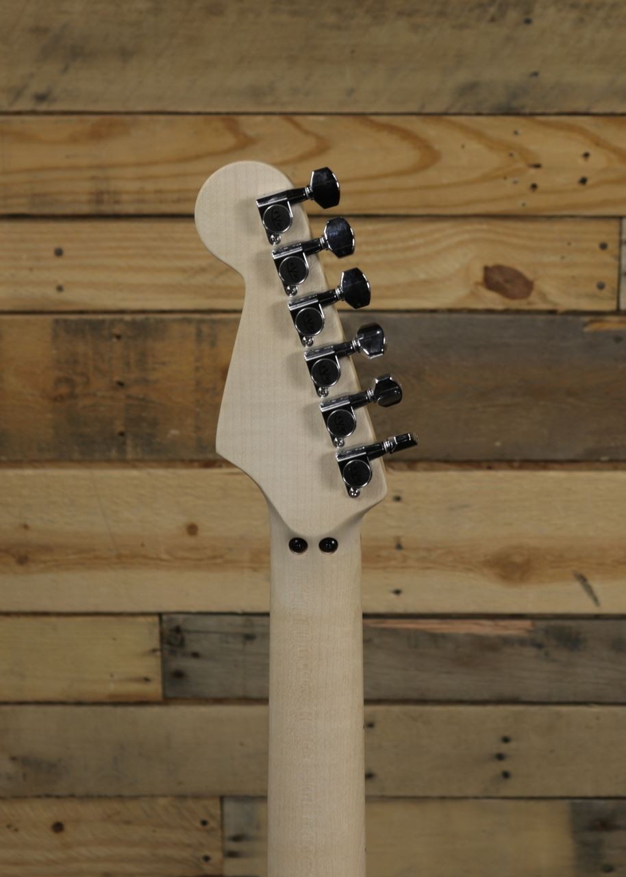 EVH Striped Series Electric Guitar White w/ Black Stripes