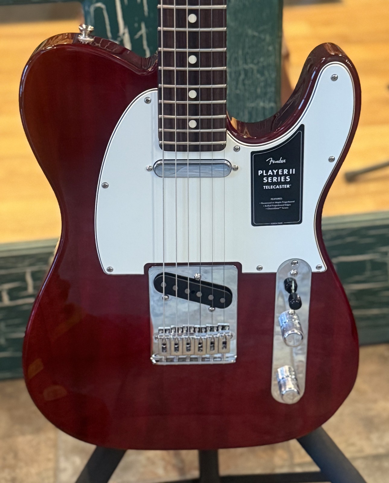 2026 Fender Player II Telecaster Mexi Electronic Guitar Transparent Cherry