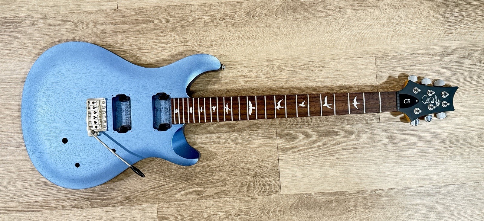 PRS SE CE 24 Standard Satin Electric Guitar Ice Blue Metallic NECK BODY Project