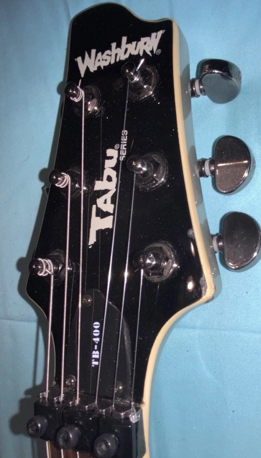 ⚠️ 1 DAY SALE! 2002 Washburn Tabu TB-400 In Pewter! Head Hunter PUs! Rare Model!
