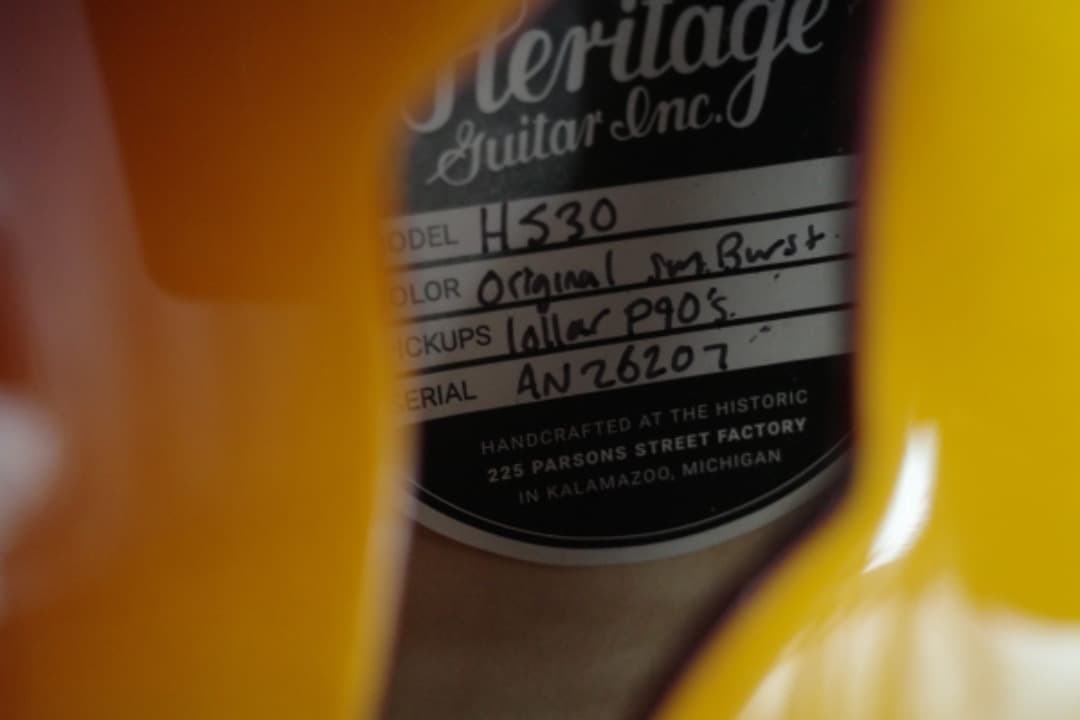 The Heritage H-530 2023 Sunburst No.MG2334