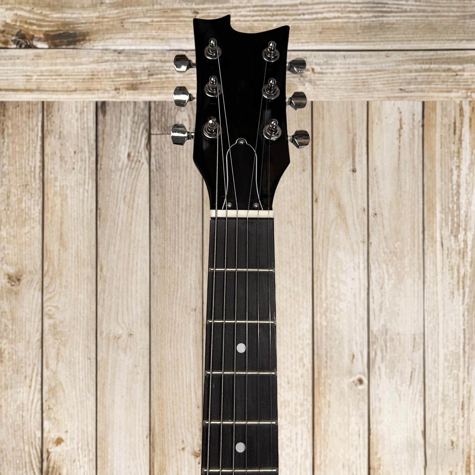 Gleeson Fly-V Electric Guitar Mahogany Body Metallic Silver Color