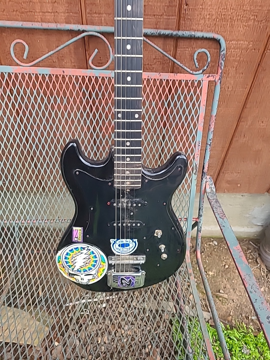 Vintage Harmony Electric Guitar Kiss Army Rock 80s Parts As Is