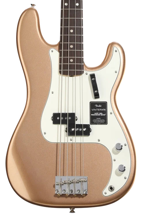 Fender Vintera III Late ’60s Precision Bass – Firemist Gold with Rosewood