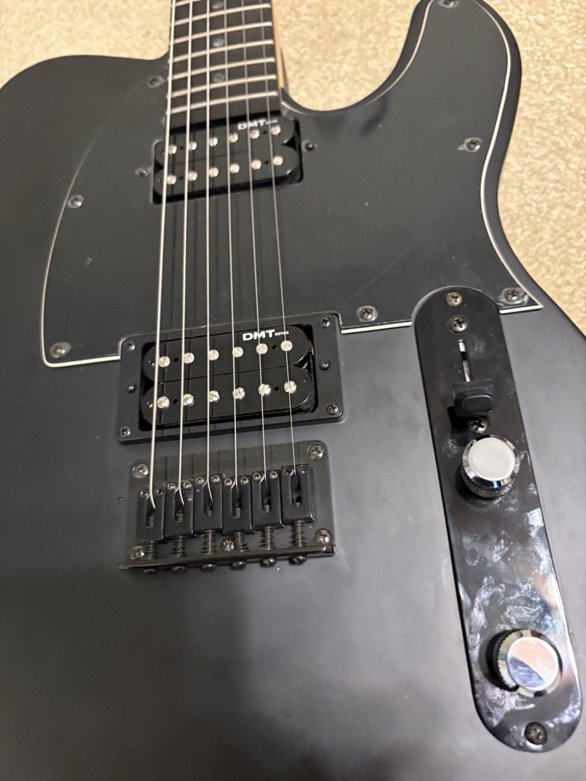 Dean 6 String NashVegas Series Hum Hum Electric Guitar – Black Satin