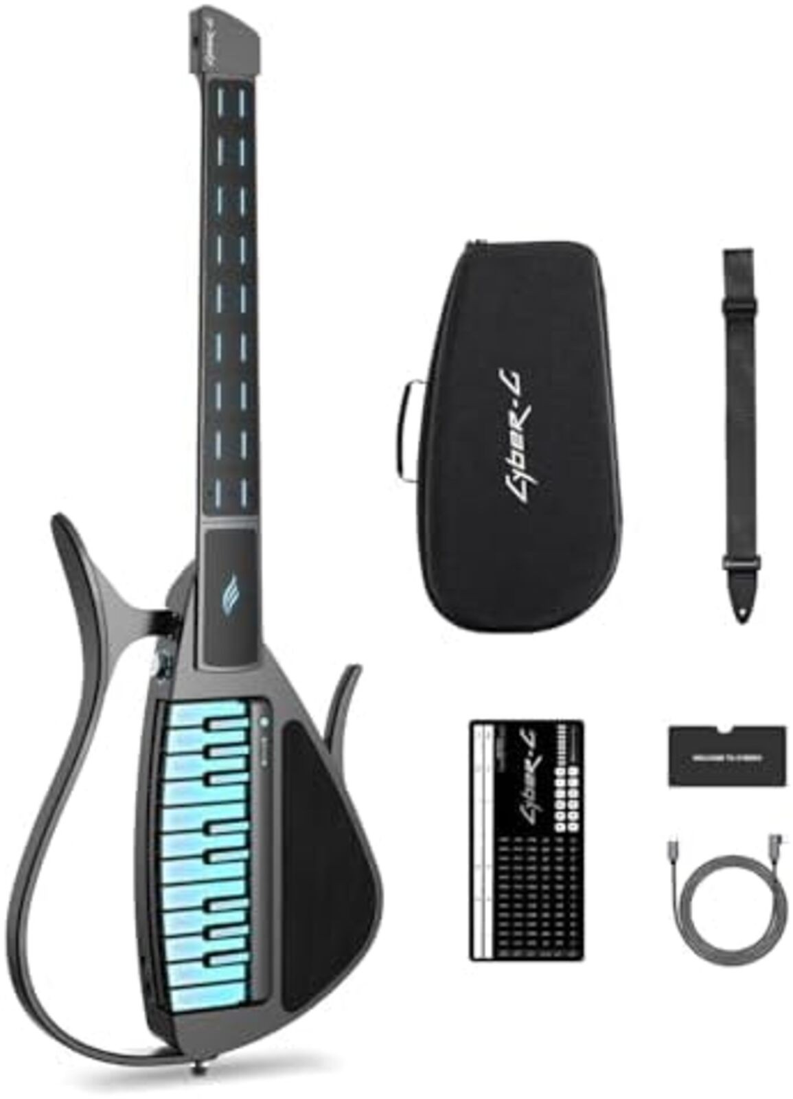 Enya CYBER-G Stringless Smart Guitar App-Control Portable MIDI Controller F/S
