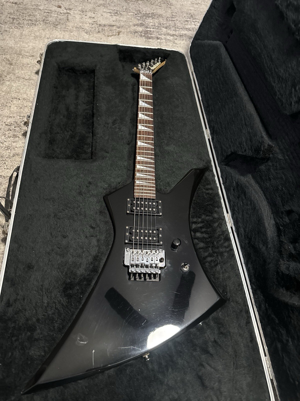 Jackson Kelly Black Electric Guitar – MIJ With Hard Case