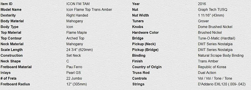 Dean Icon Flame Top Trans Amber arched Top DMT Series Nostalgia Electric Guitar
