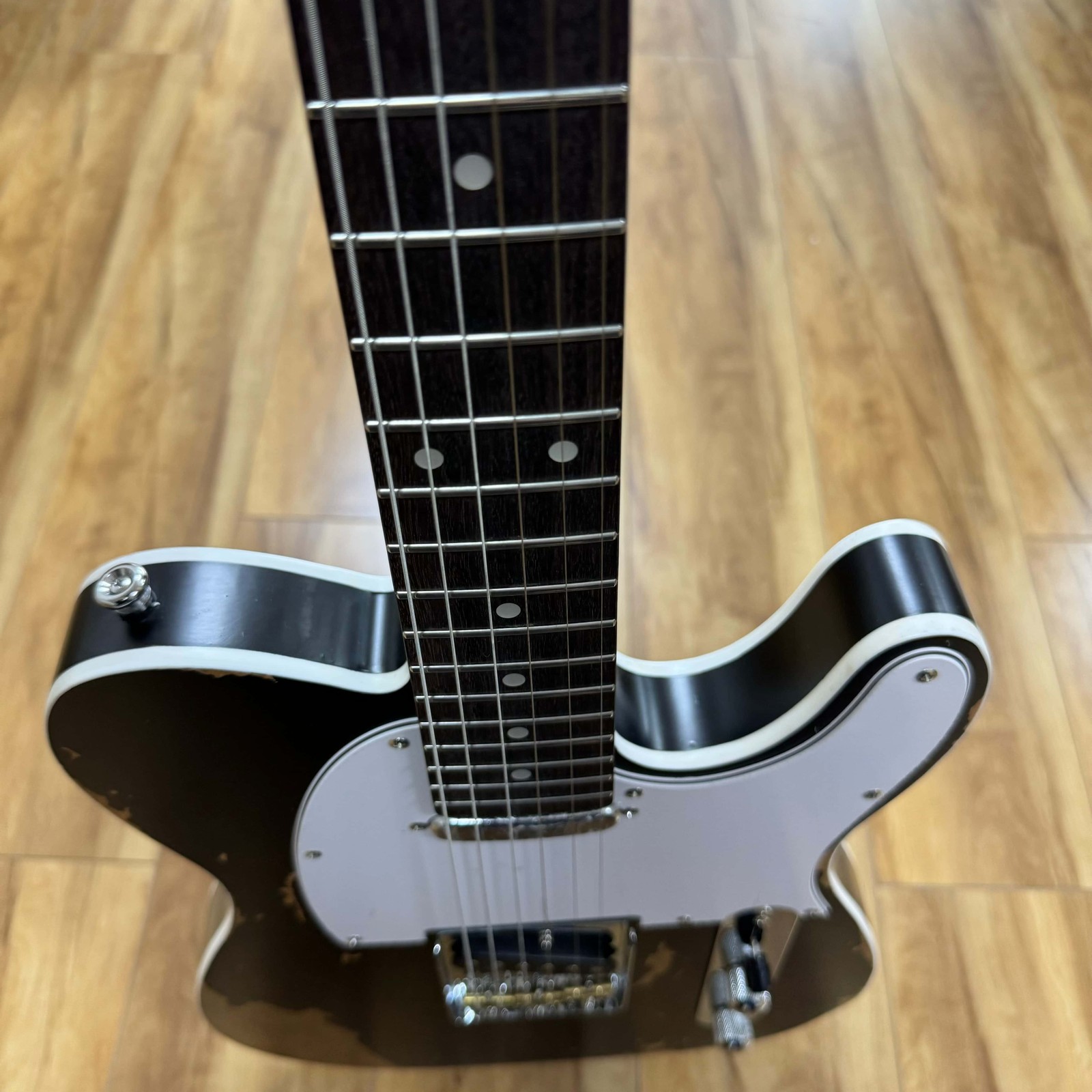 Custom 60s TL Heavy Relic Black Electric Guitar Fixed Bridge Alder Body Ship US