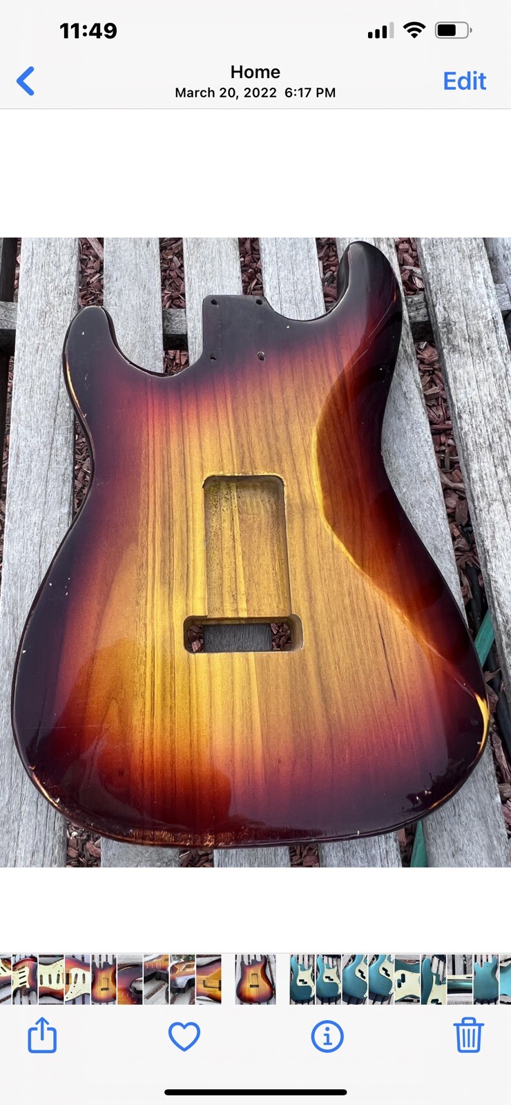 ST BODY RELIC 1960’s style Lacquer 3 Tone SUNBURST ORDER YOURS TODAY JVGuitars