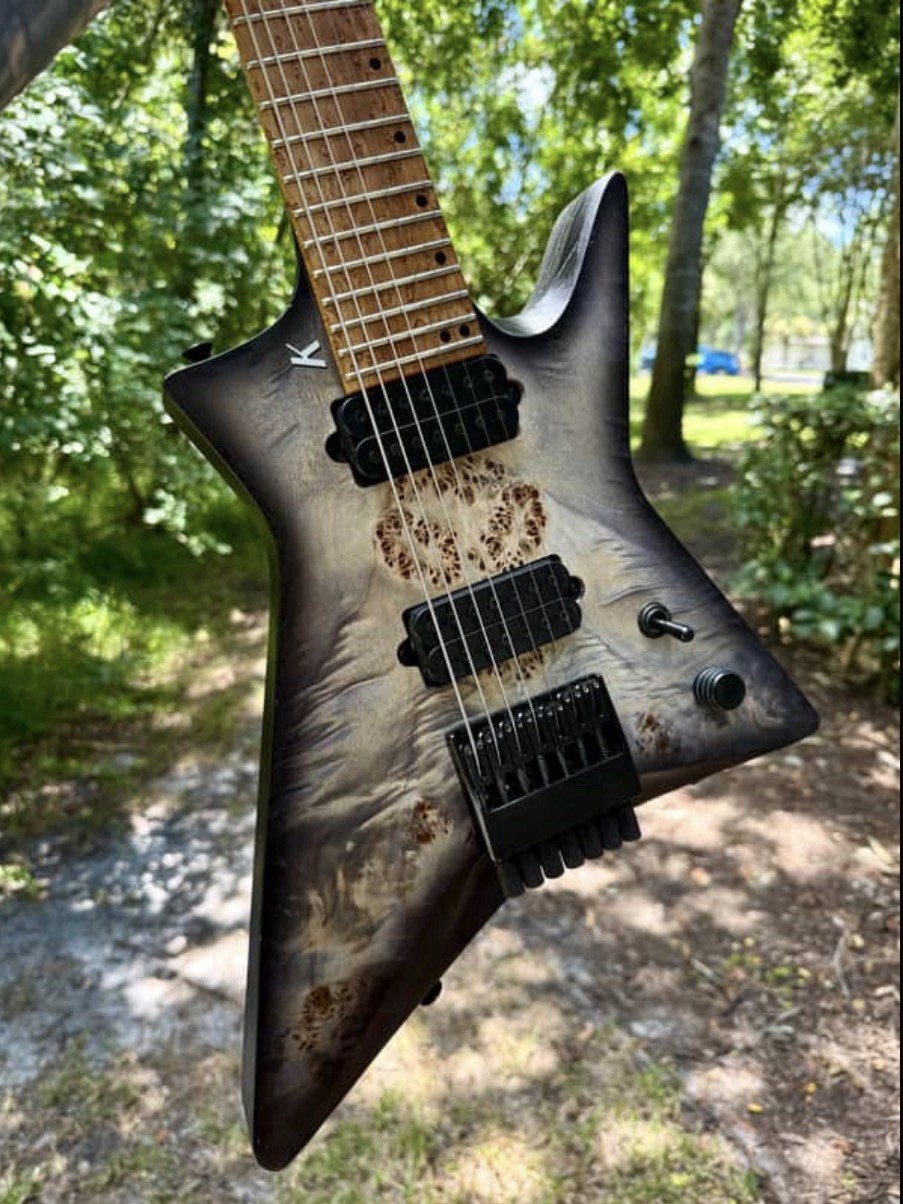 Kiesel Lightspeed 7 Custom | Poplar Burl Top | Swamp Ash | Roasted Birdseye