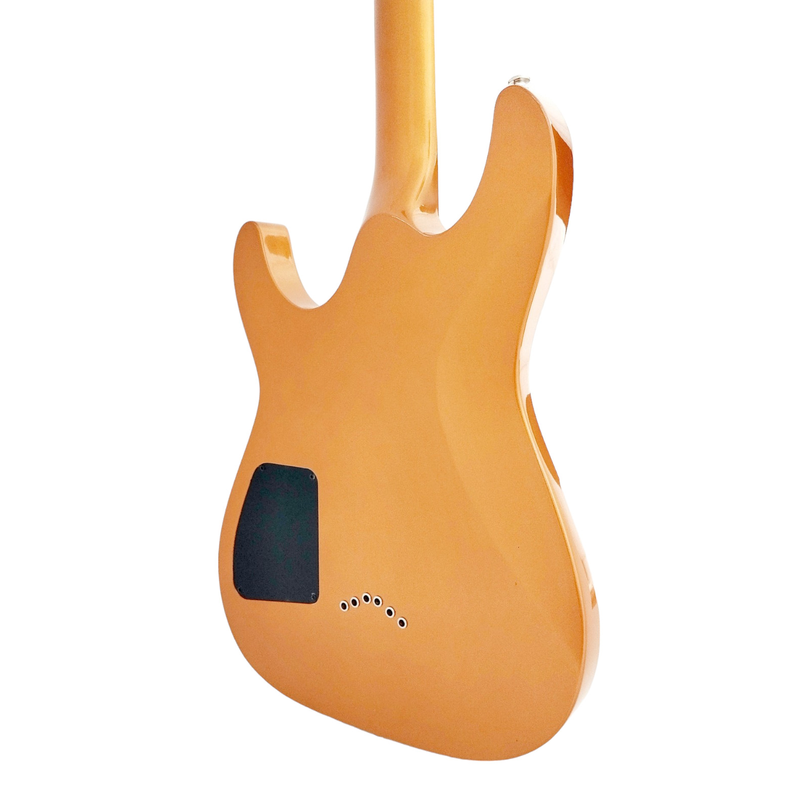 Haze SEG-258GD Neck-Thru Electric Guitar,Dark Metallic Golden, HSH +Free Gig Bag