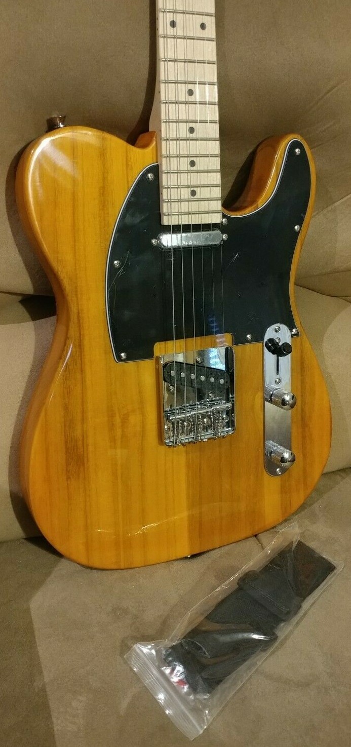 Brand new in box Maple neck T-style Electric Guitar. Butterscotch. w/set-up!GTL.
