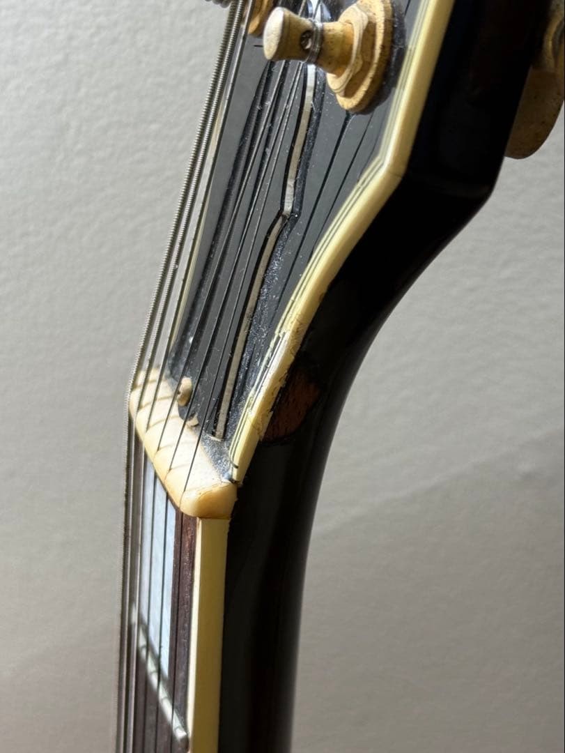 Burny Les Paul Custom Type Electric Guitar Black GOTOH Peg Safe packing!