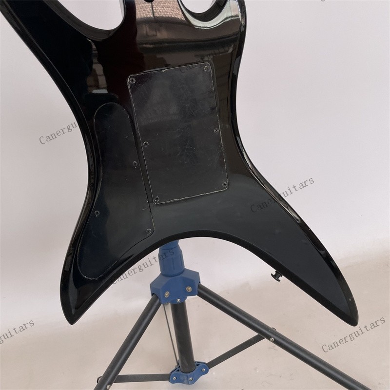 Solid Electric Guitar FR Bridge Stainless Rounded Fret Edge Black Free Shipping