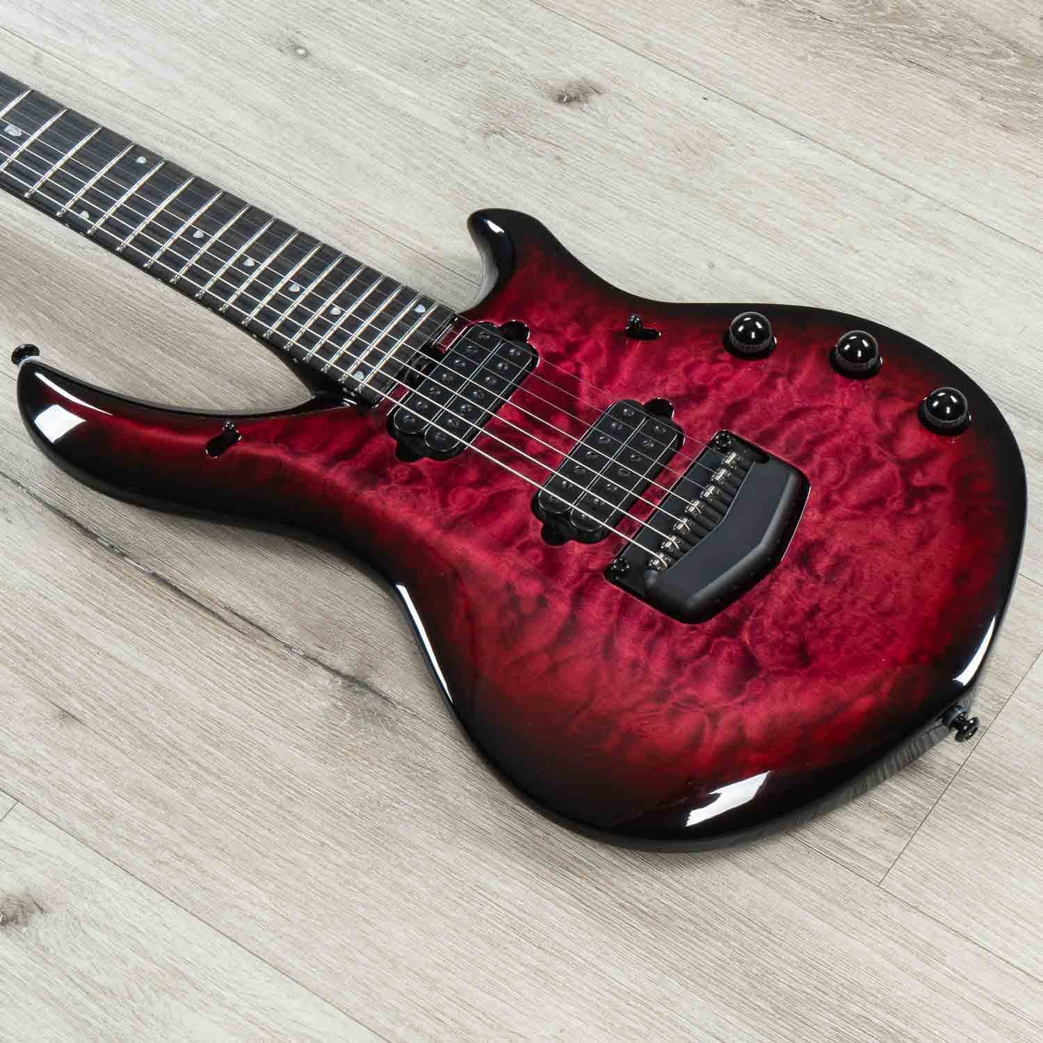 Ernie Ball Music Man BFR John Petrucci Majesty 7-String Guitar, Quilt Red Nebula
