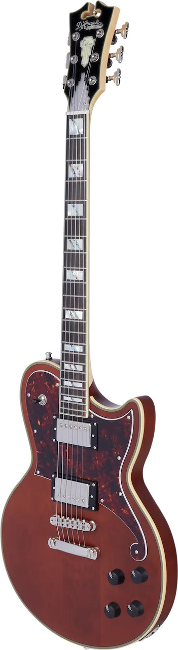 D’Angelico Deluxe Atlantic Electric Guitar – Matte Walnut with Stopbar Tailpiece