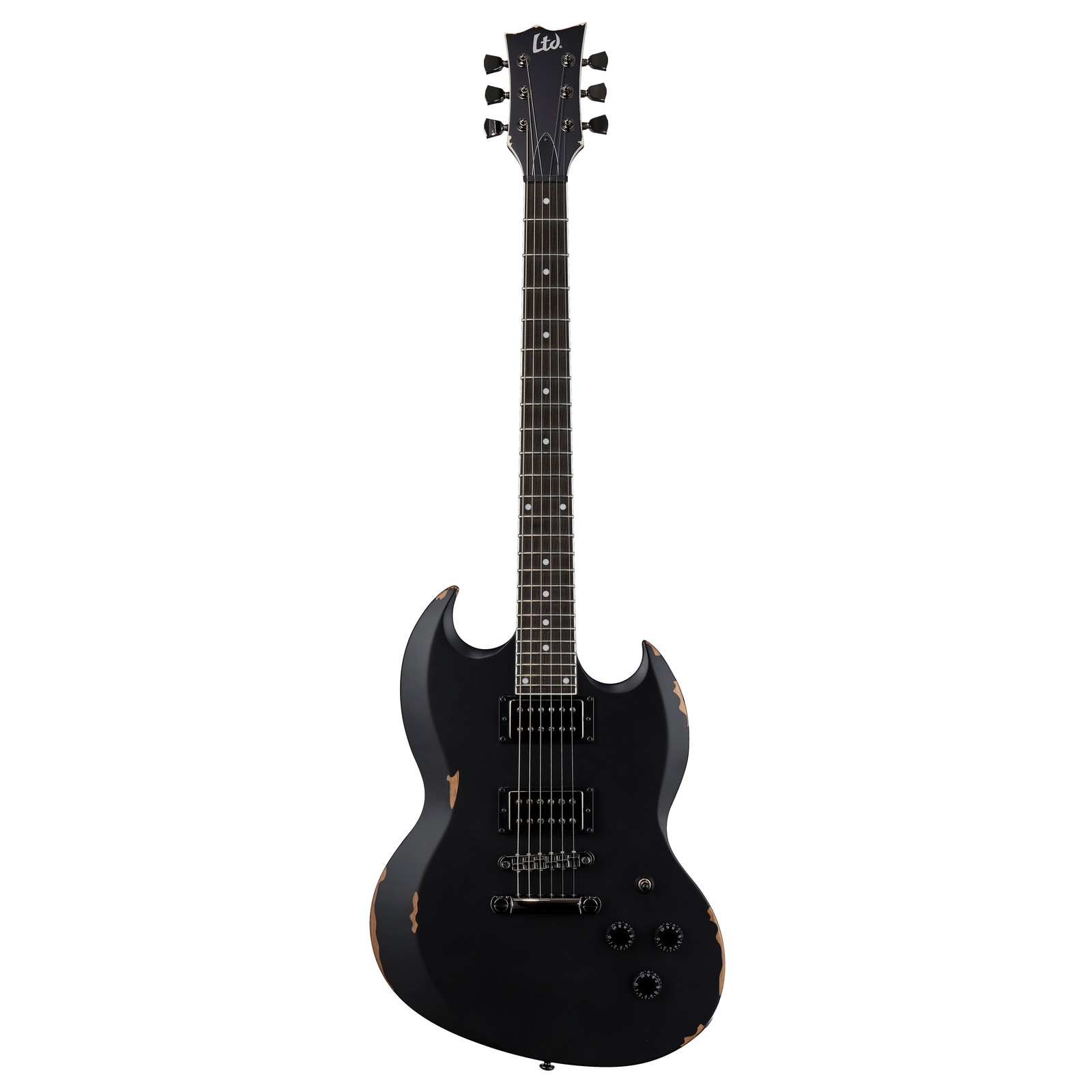ESP LTD Volsung Lars Fredriksen Signature E/G, Ebony FB, Distressed Black Satin