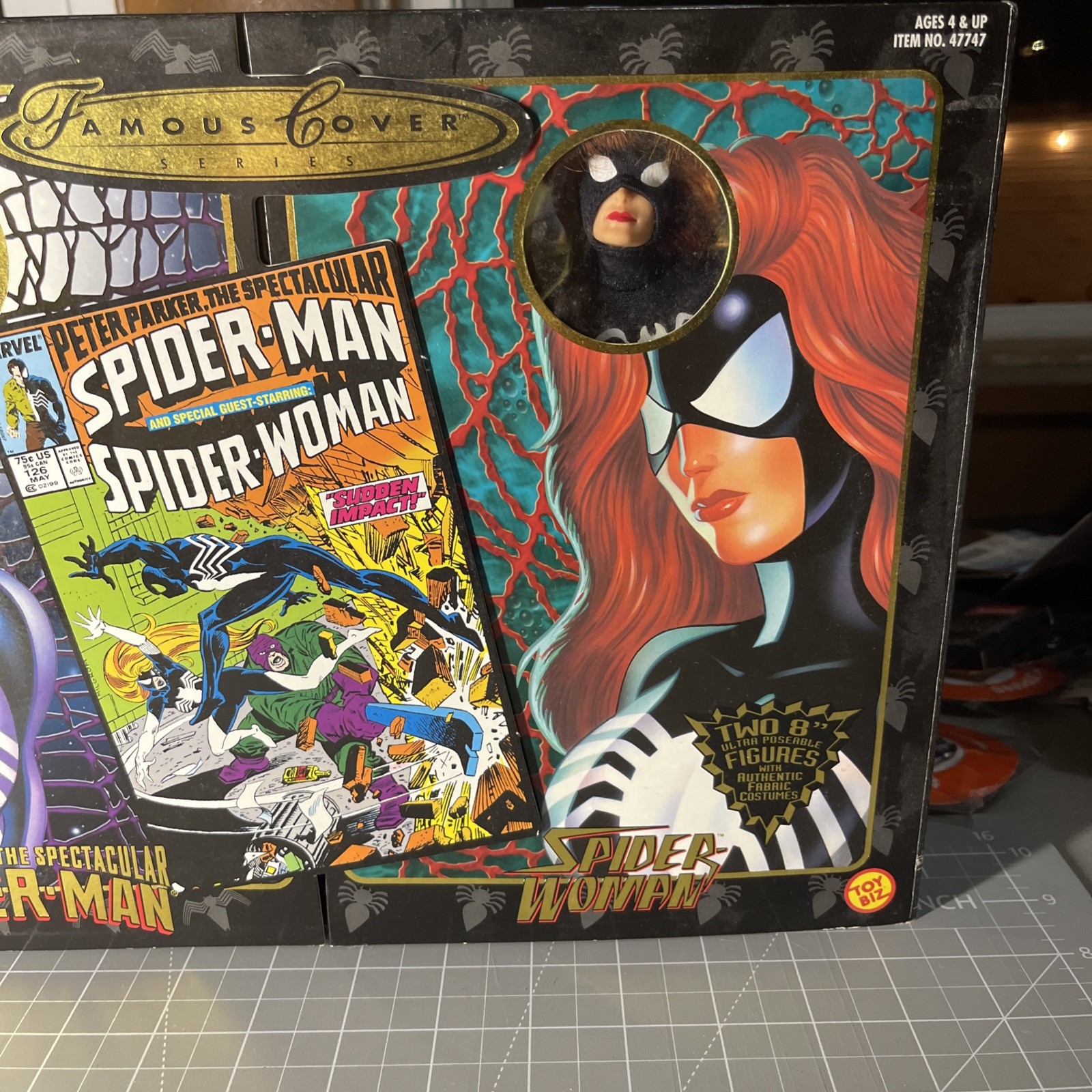 Vintage Marvel Spider-man & Spider-woman 1998 ToyBiz Famous Covers Series 🔑
