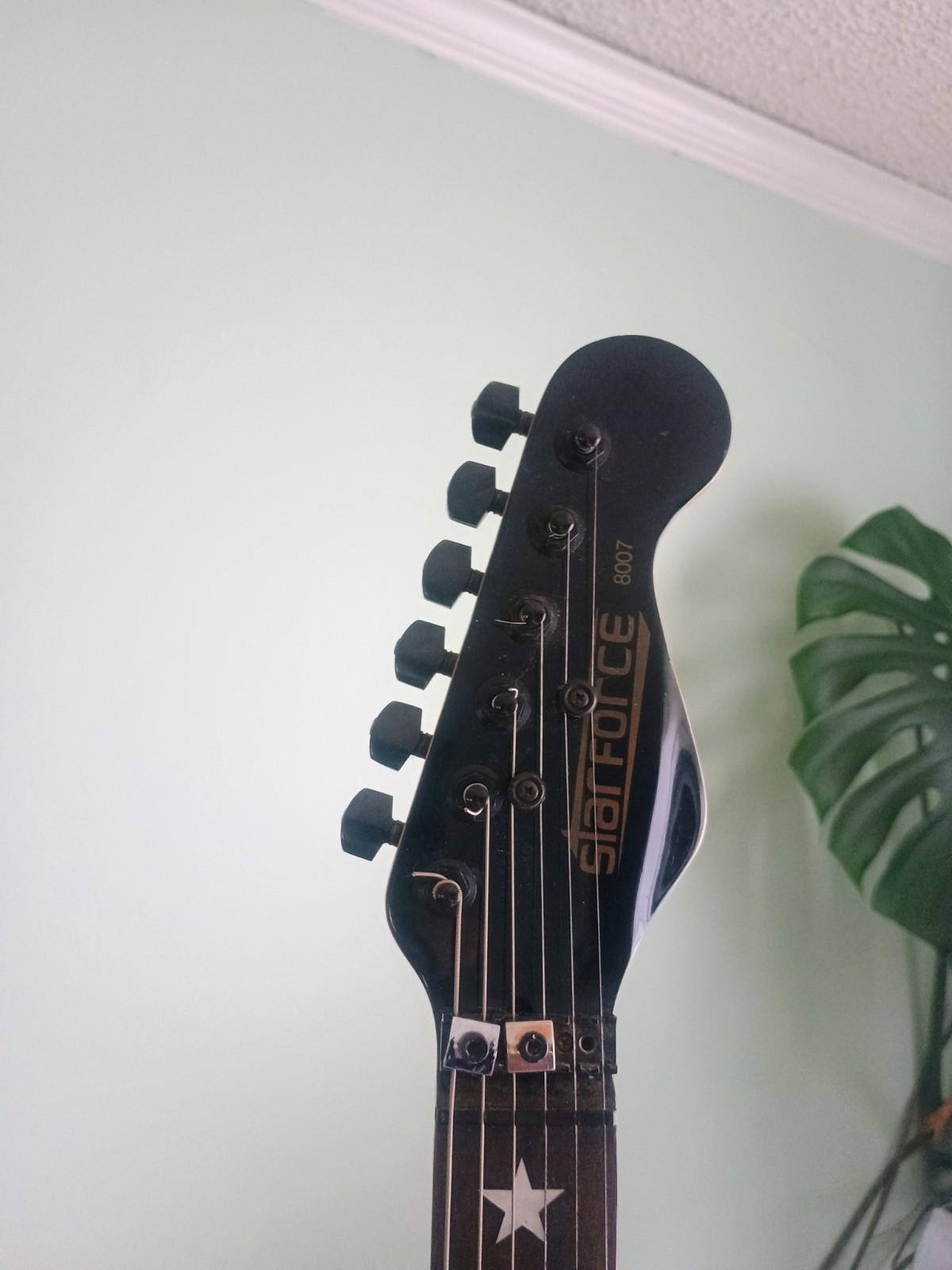 StarForce 8007 Electric Guitar Superstrat Jade Green Crackle Rare Vintage 1980s