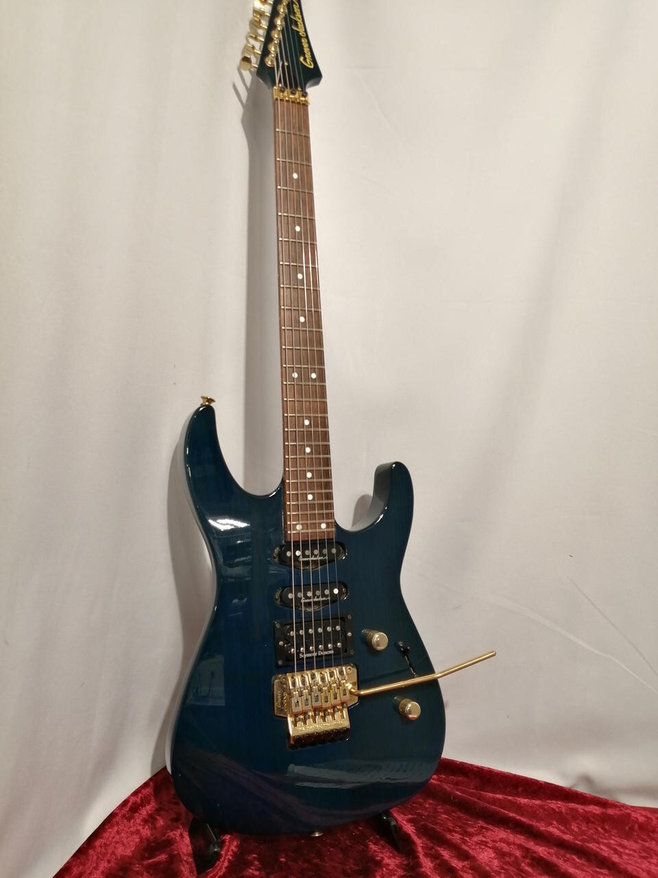 [Grover Jackson] Soloist See Through Blue Electric Guitar Made in Japan No Case